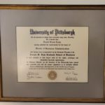 Univ of Pittsburgh MBA diploma